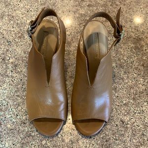 Antonio Melani Tan Leather 3.75" Heels.